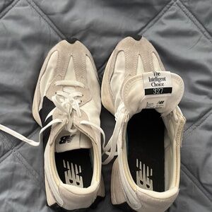 New Balance 327 White and Black Sneakers